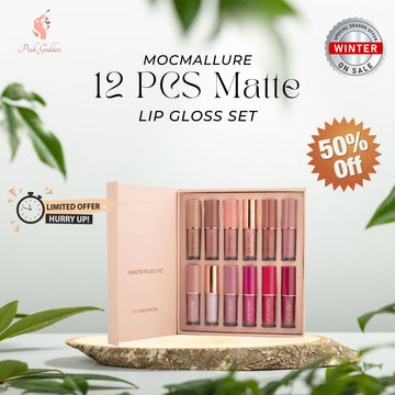 MocMallure 12 PCS Matte Lip Gloss Set
