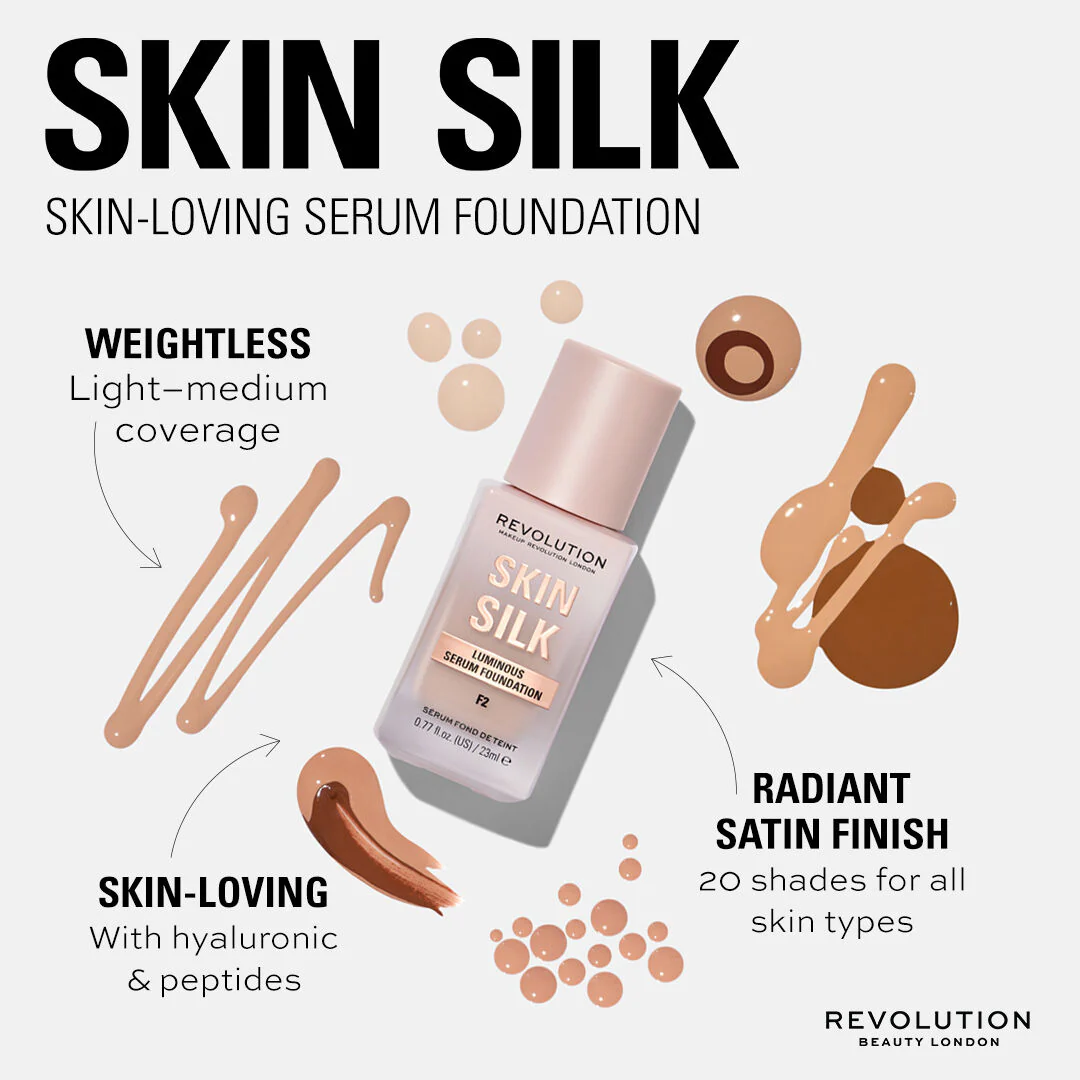 Revolution - Skin Silk Serum Foundation F8